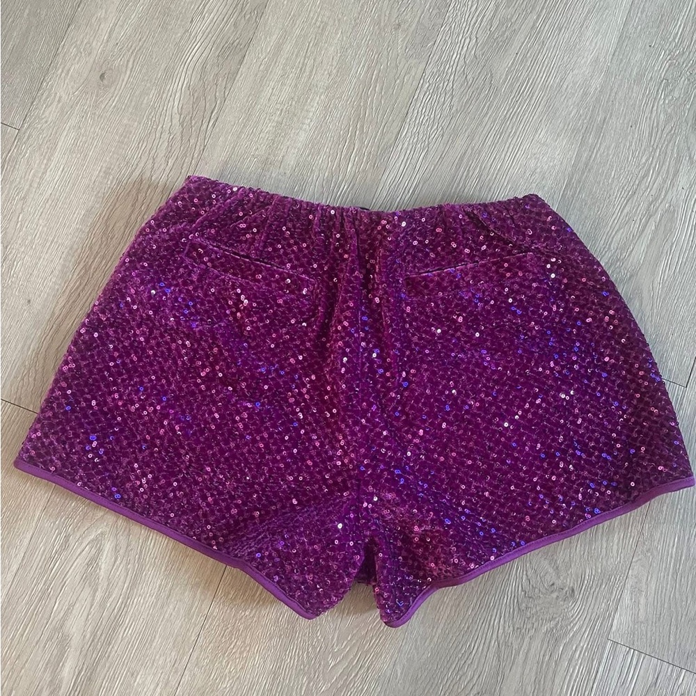 Forever 21 Sparkling Purple Sequin Shorts